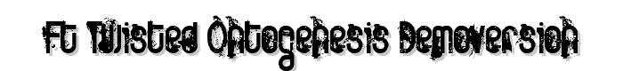 FT Twisted Ontogenesis Demoversion font